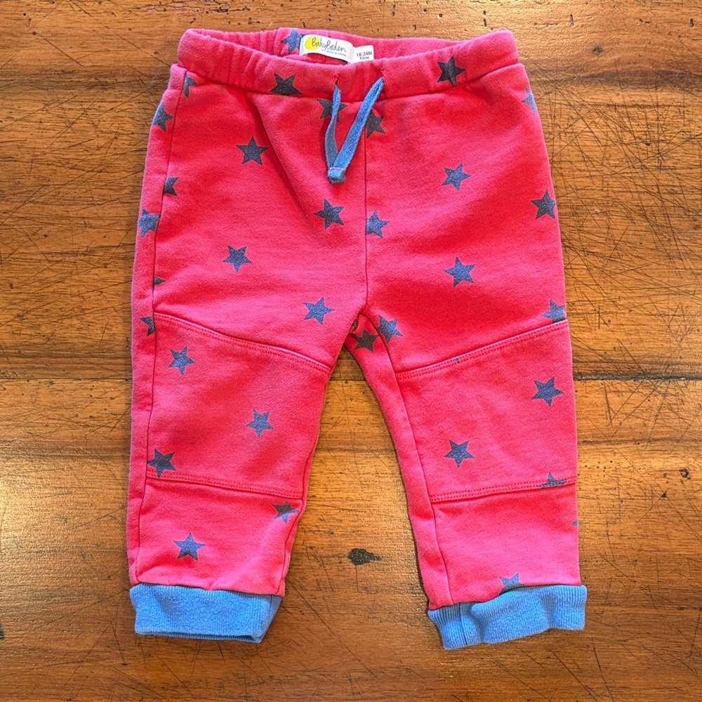 Baby Boden | Red Pants with Blue Stars | 18-24 months
